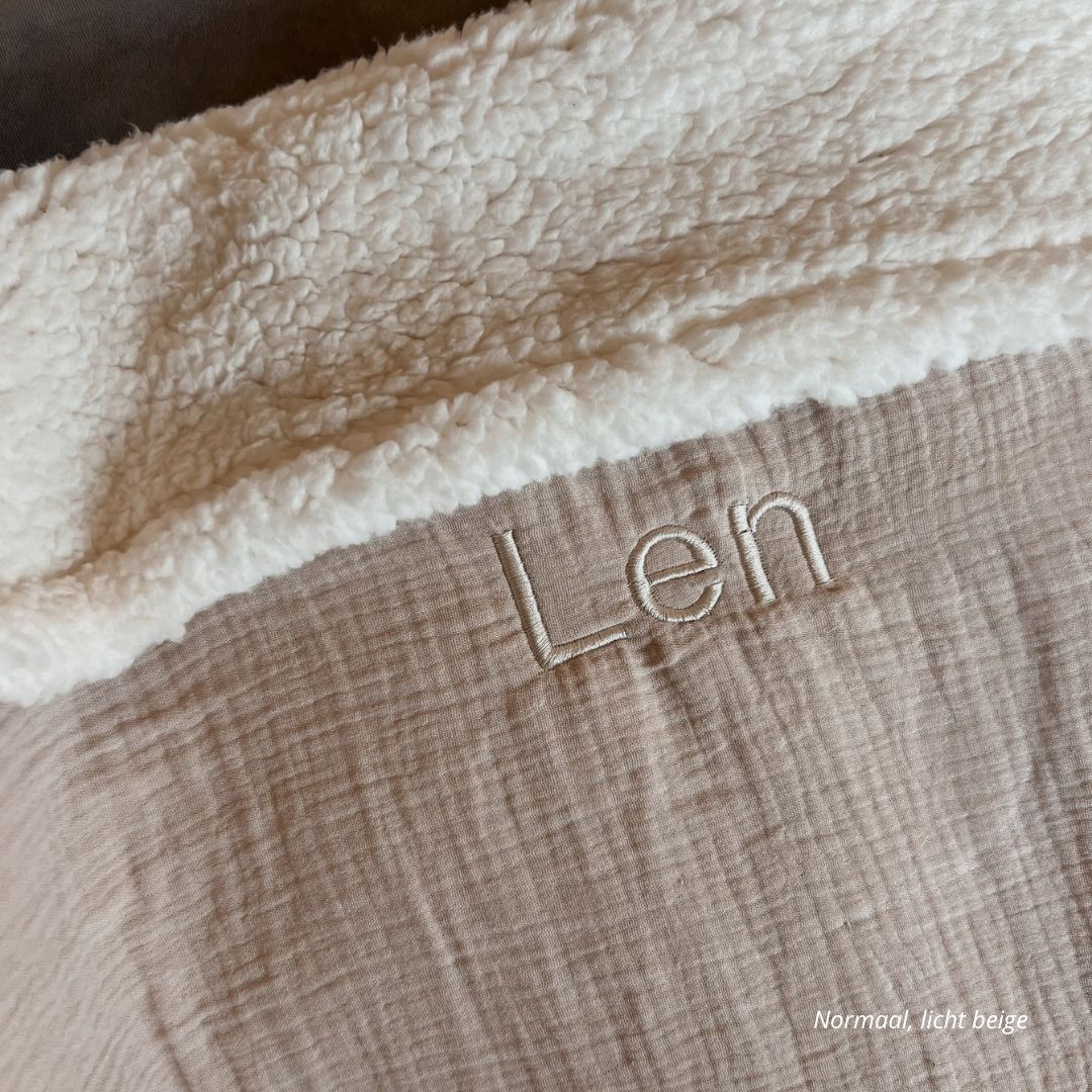 Teddy deken met naam baby