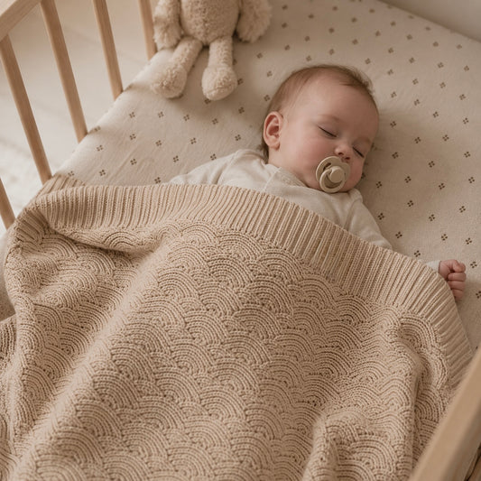 Gebreide Babydeken schelpmotief