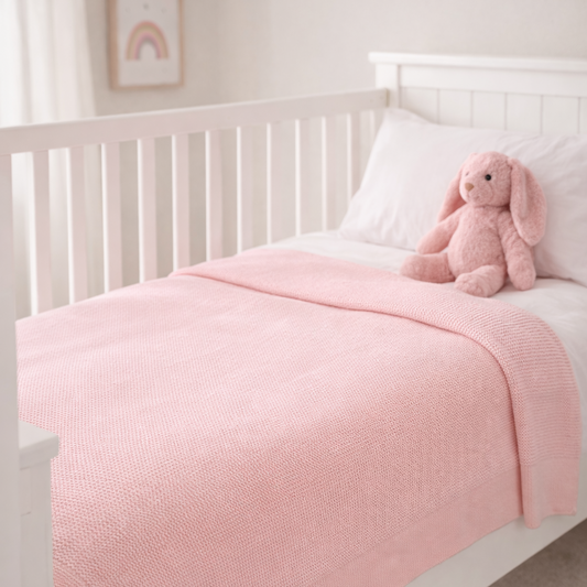Ledikant deken roze