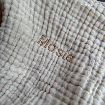 Gepersonaliseerde mousseline deken baby