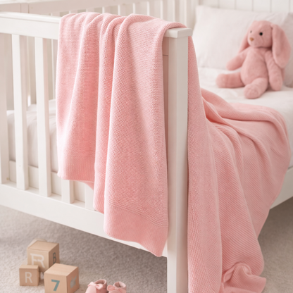 roze deken baby met naam